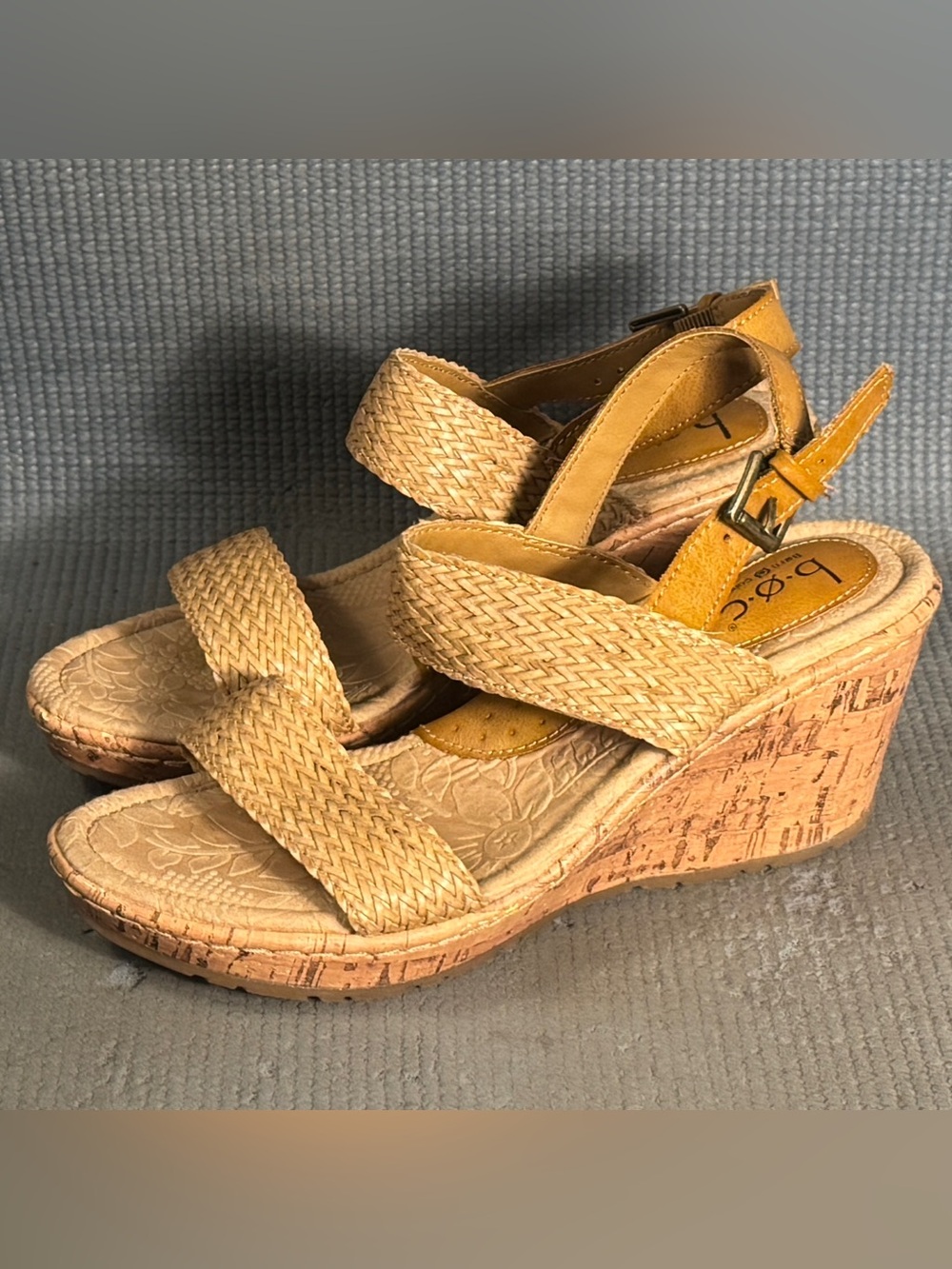 b.o.c. By Born Cate Wedge Sandals Women’s Size 7 Natural